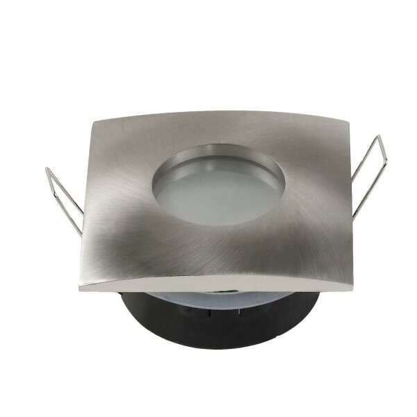 2012 КВАДРАТНО ТЯЛО ЧЕРНО SATIN NICKEL GU10 ЦОКЪЛ АЛУМИНИЙ IP65 MAX-35W - Image 1