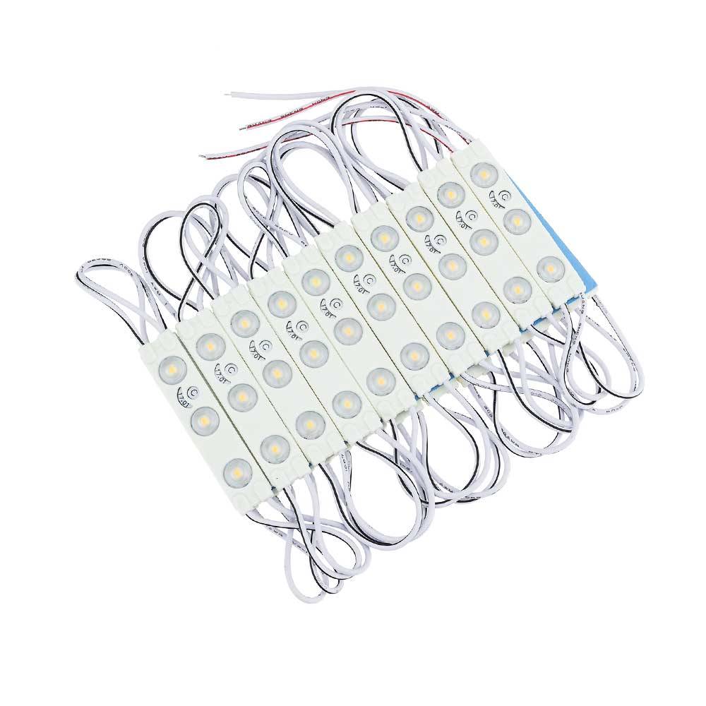 4513 1W LED МОДУЛ С ЛУПА 3 2835 160° DC12V 58*12mm IP65 3000K - Image 1