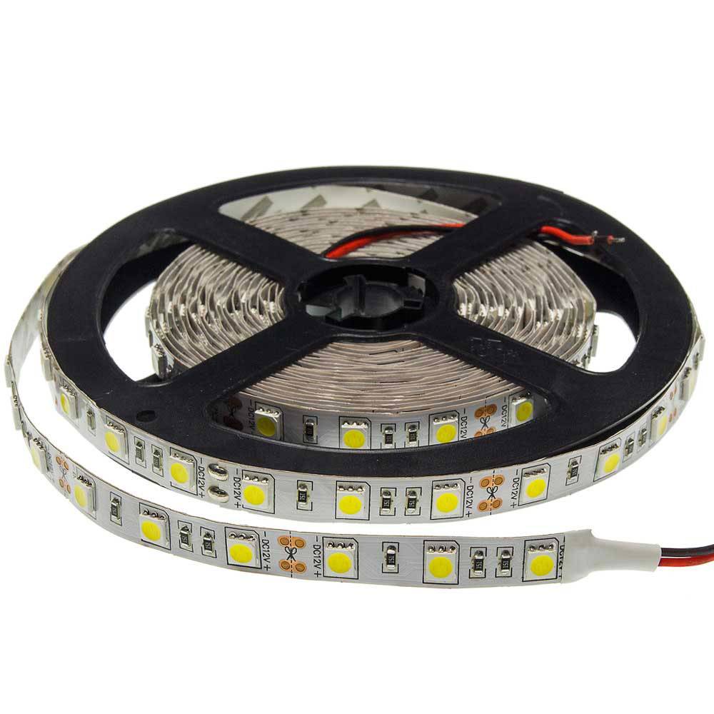 4801 LED ЛЕНТА 1ролка-5м, 5050 30 SMD/m НЕВЛАГОЗАЩИТЕНА – Студено Бяла - Image 1