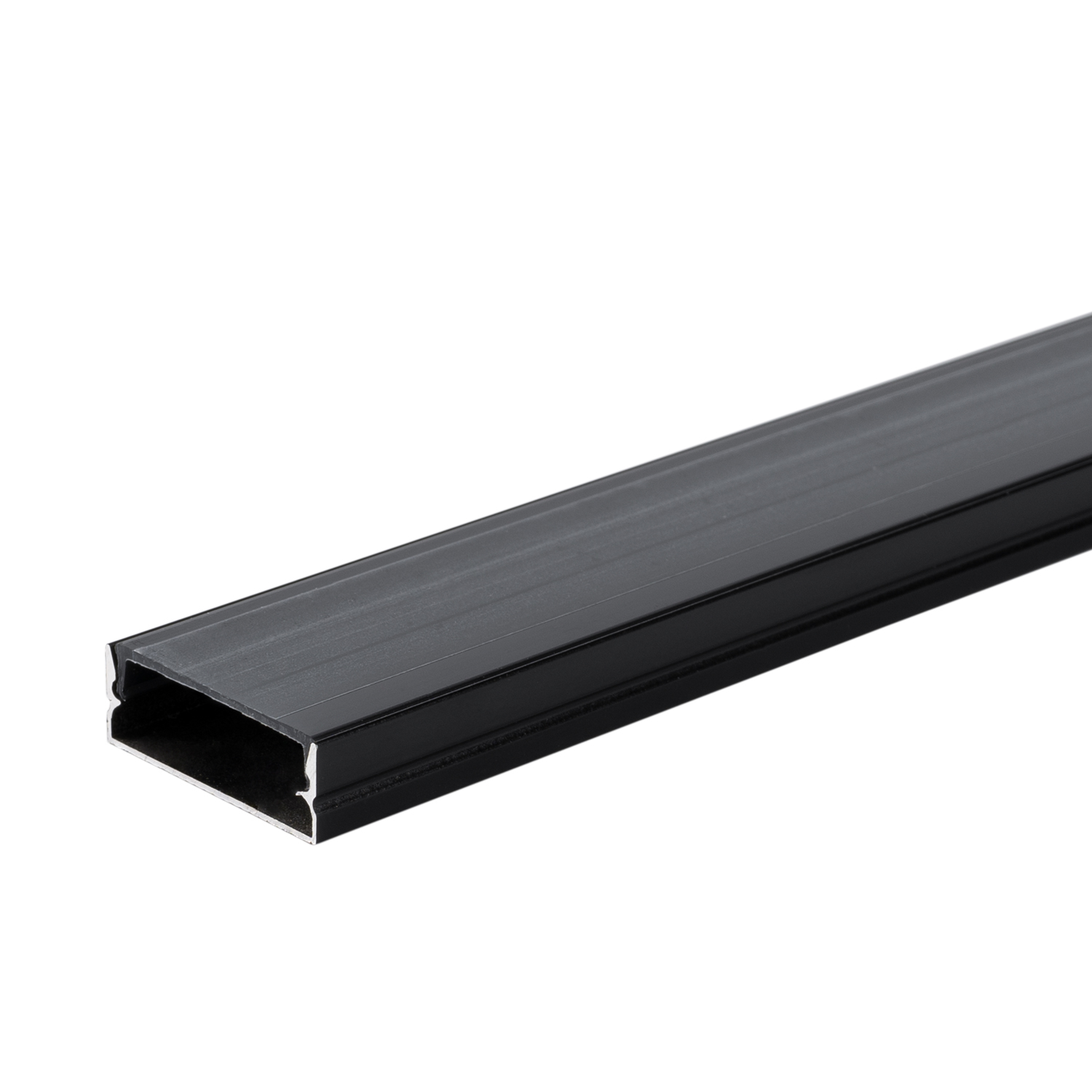 5114 АЛУМИНИЕВ ПРОФИЛ ЗА LED ЛЕНТА ЧЕРНО ТЯЛО/ЧЕРЕН РАЗСЕЙВАТЕЛ 2m 30x10mm - Image 1