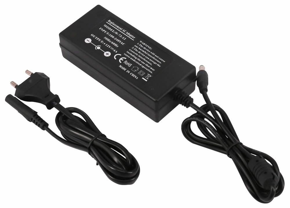6203 72W ЗАХРАНВАНЕ ЗА LED ЛЕНТА 12V/6A – ПЛАСТМАСА 3 ГОДИНИ ГАРАНЦИЯ - Image 1