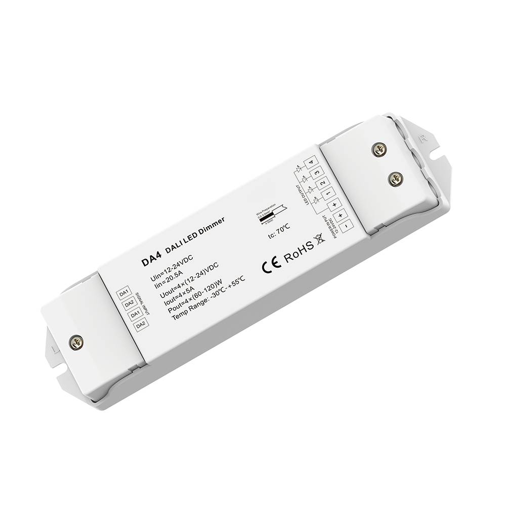 6372 4CH DALI LED ДИМЕР DA4 12-24VDC 5A*4CH 240W/480W (12V/24V) - Image 1
