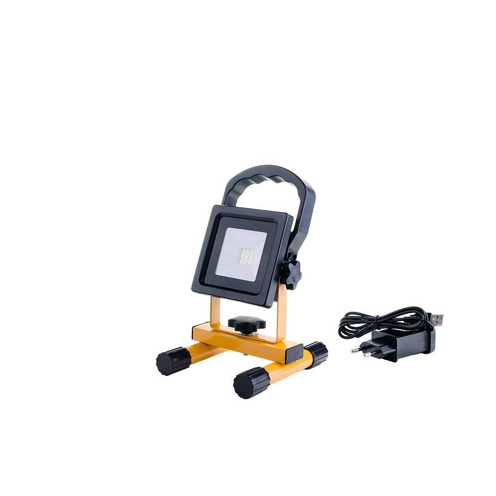 5401 10W LED ПРЕНОСИМ ЗАРЕЖДАЩ СЕ SMD ПРОЖЕКТОР 600LM 6000K – IP44 - Image 1