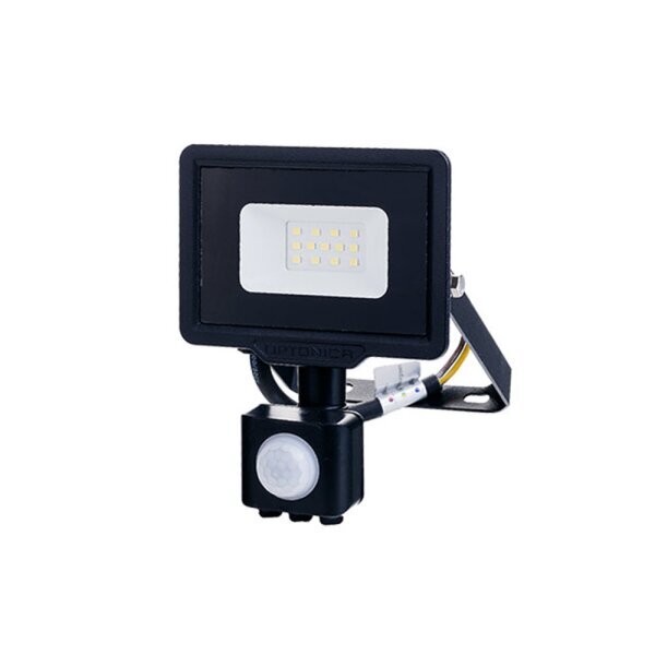 5954 LED SMD ПРОЖЕКТОР ЧЕРЕН 10W 800LM AC220-265V 120° IP65 2700K 70CM КАБЕЛ – СЪС СЕНЗОР - Image 1