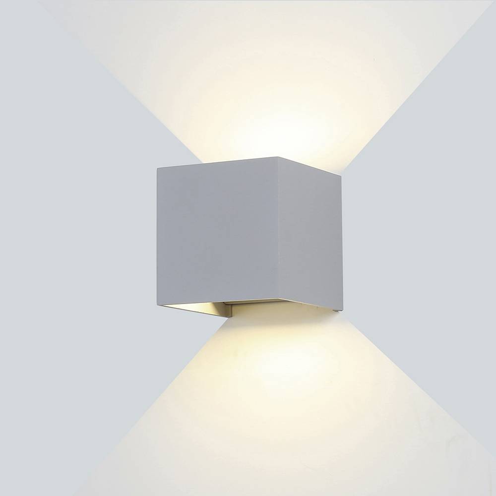 7462 LED СТЕНЕН ОСВЕТИТЕЛ EPISTAR AC100-240V 12W IP54 1320LM СИВО ТЯЛО 4000K - Image 1