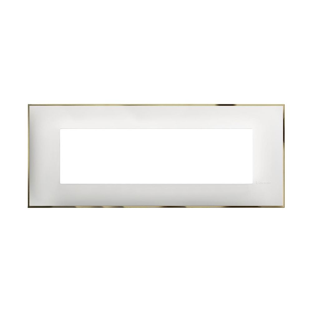 R4807WD Classia Лицева рамка 7 модулна бяло със златно - Image 1