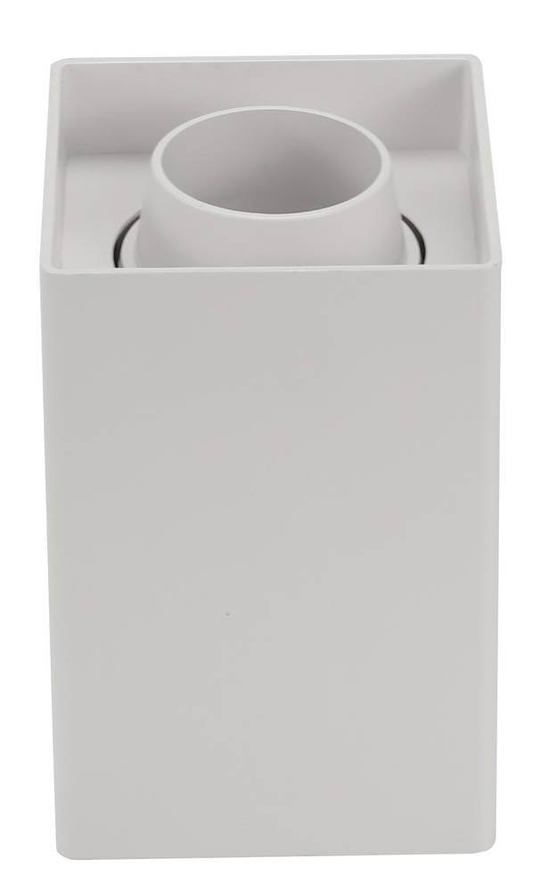 2007 КВАДРАТНО ТЯЛО БЯЛО GU10 ЦОКЪЛ ПЛАСТМАСА IP20 MAX-10W - Image 1