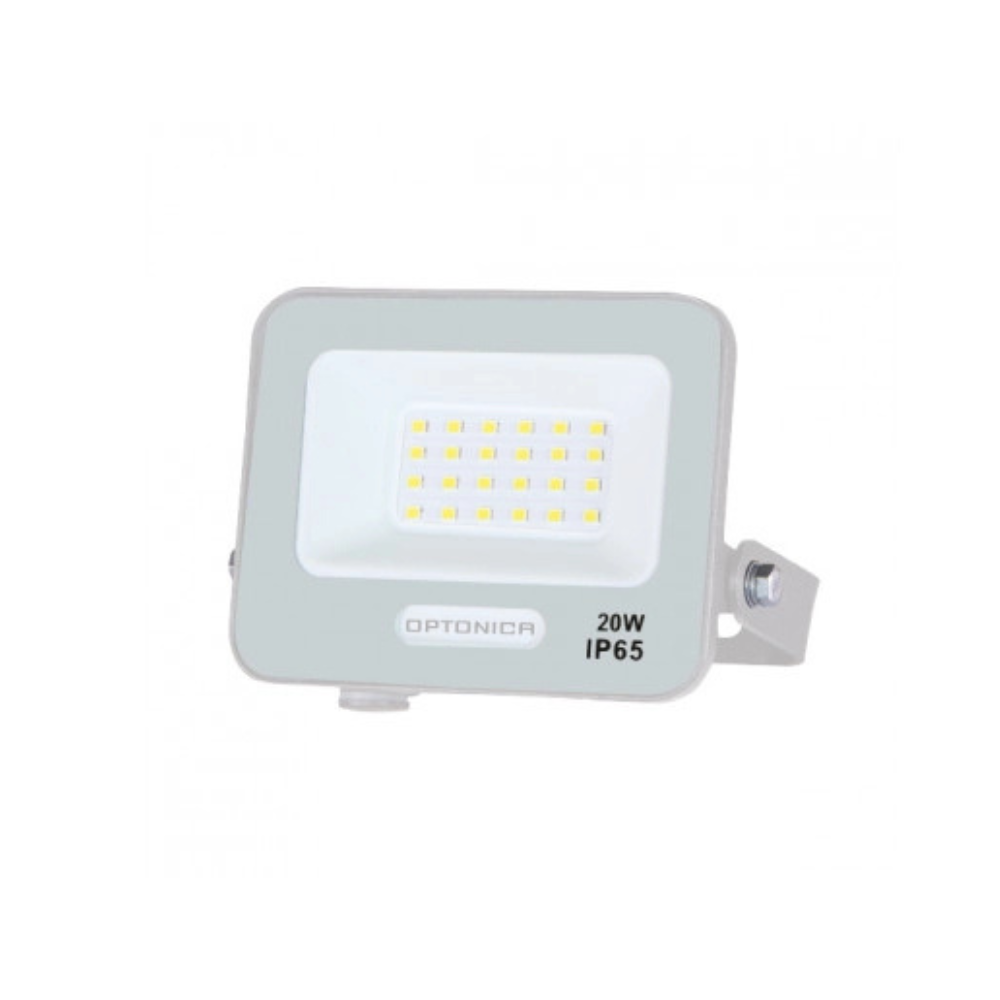 15804 LED SMD ПРОЖЕКТОР БЯЛ 20W 90lm/W AC180-265V 120° IP65 6000K – 15cm КАБЕЛ - Image 1