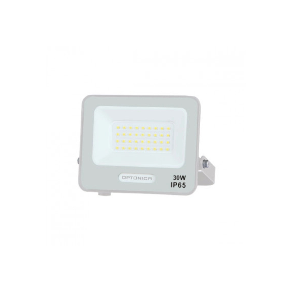 15807 LED SMD ПРОЖЕКТОР БЯЛ 30W 90lm/W AC180-265V 120° IP65 3000K – 15cm КАБЕЛ - Image 1