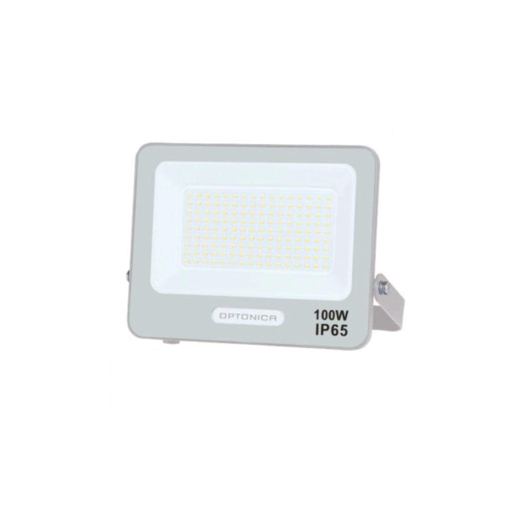 15813 LED SMD ПРОЖЕКТОР БЯЛ 100W 90lm/W AC180-265V 120° IP65 6000K – 15cm КАБЕЛ - Image 1