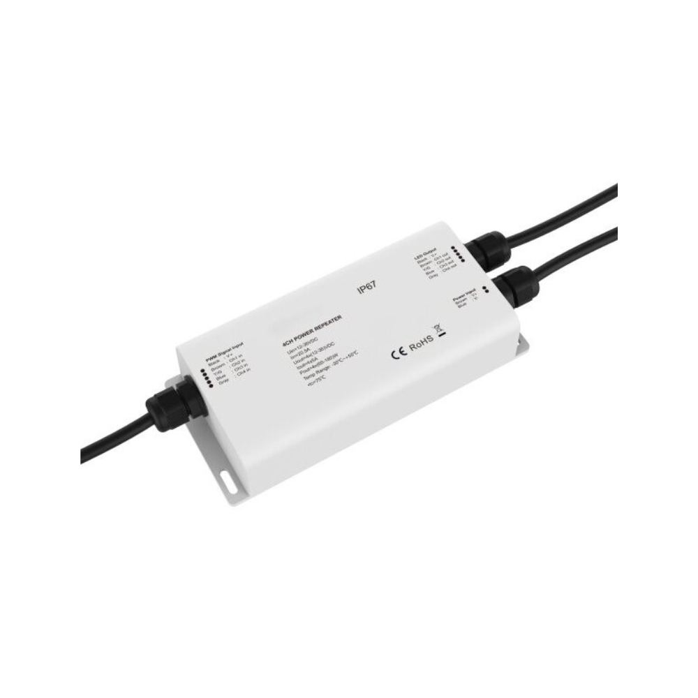 6395 4CH CONSTANT VOLTAGE WATERPROOF POWER REPEATER 12-36VDC 5A*4CH MAX20A - Image 1