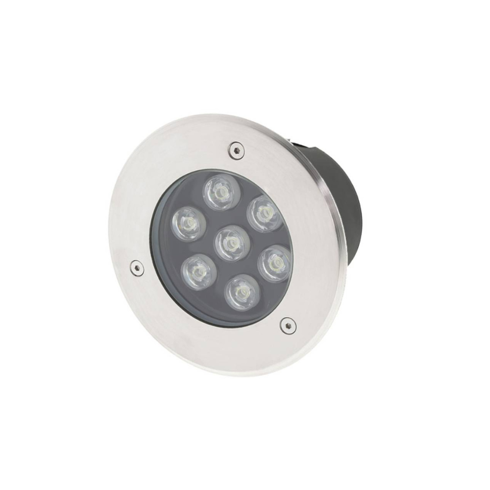 550 7W/220V LED ЕКСТЕРИОРНО ЗА ПОДОВО ВГРАЖДАНЕ КРЪГЛА 6000K -IP65 - Image 1