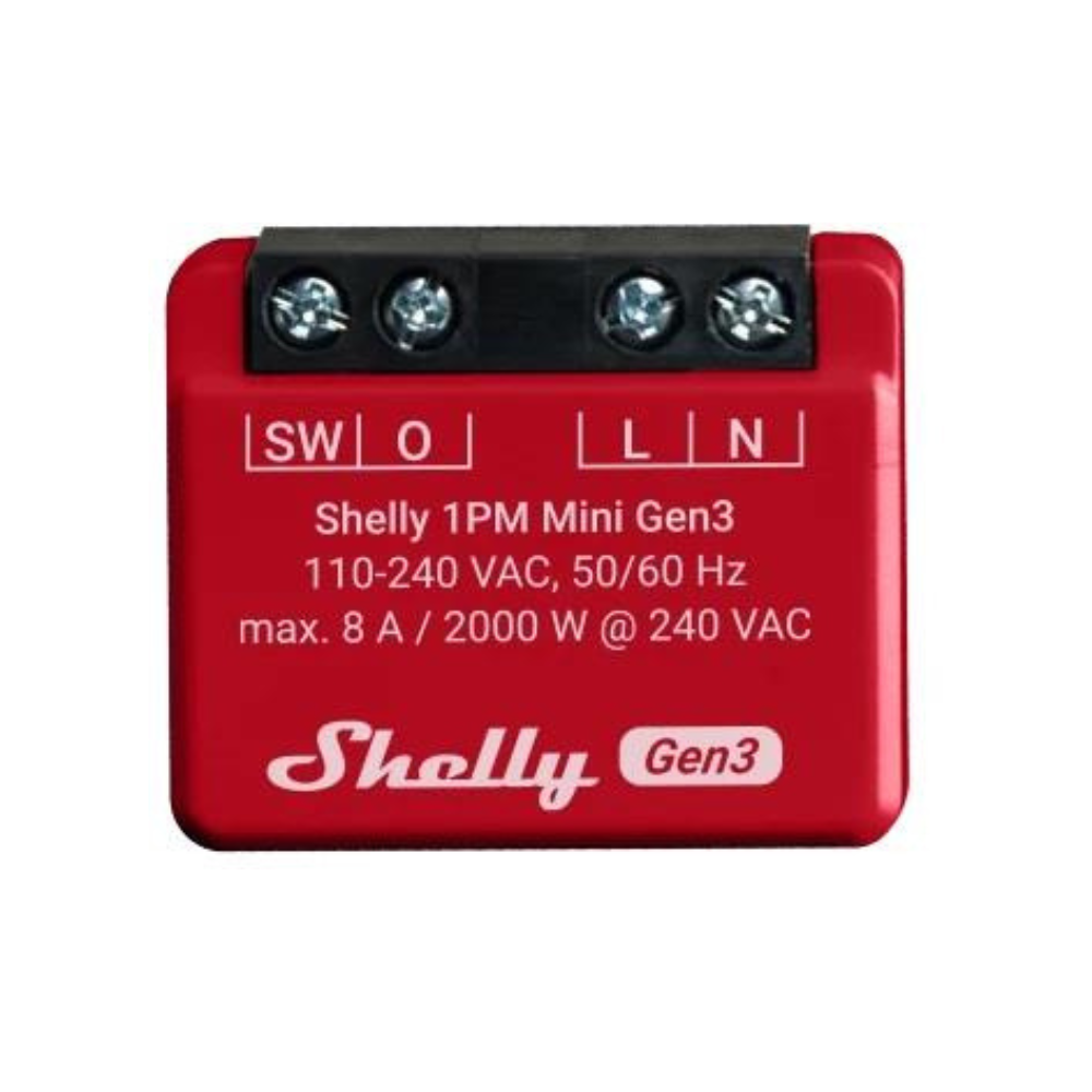 Shelly 1PM Mini Gen3 1 Микромодул Smart реле 1х On/Off 8A с мерител изисква неутрала Shelly 1PM Mini Gen3 - 261590S - Image 1