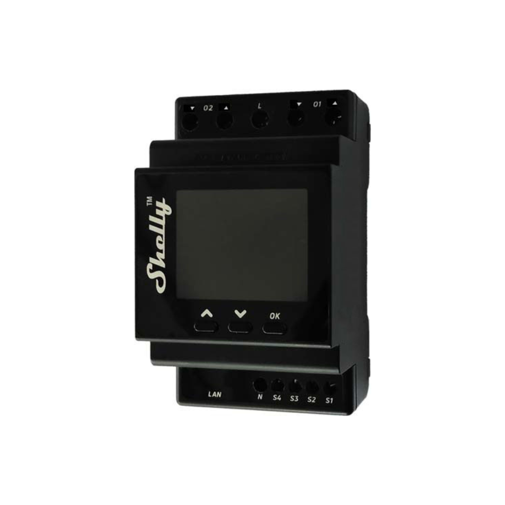 Shelly PRO Dual Cover PM Импулсно Smart реле 2х щори 16A (40A) с мерител за DIN монтаж Shelly PRO Dual Cover PM - 268124S - Image 1